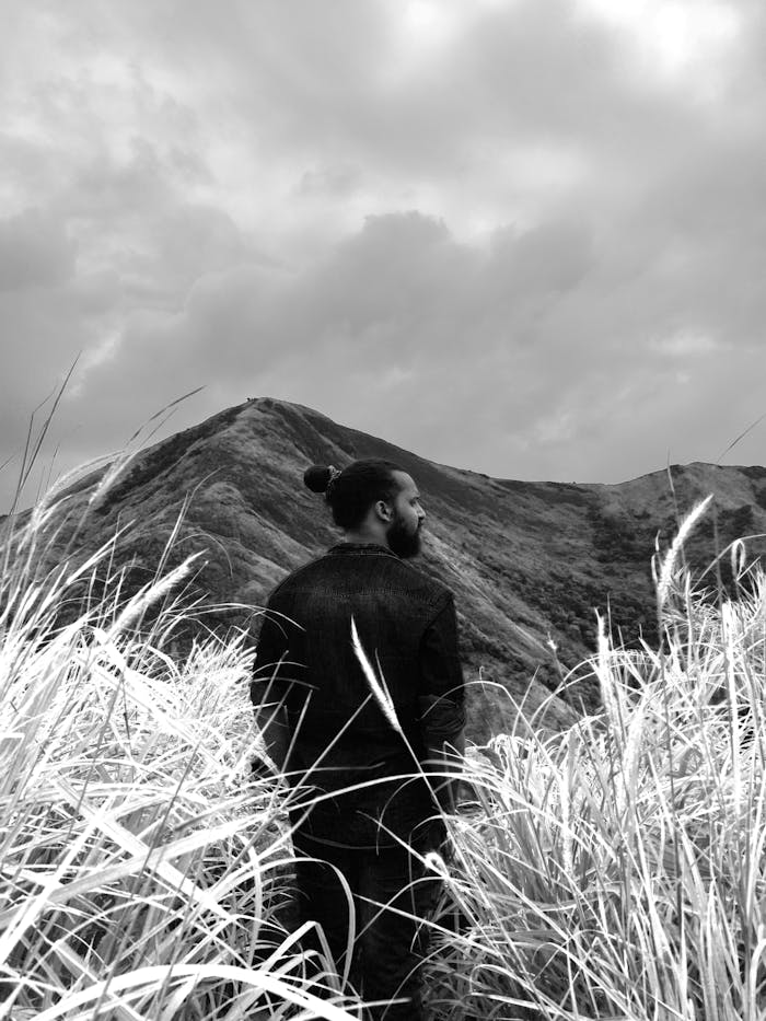 services-01 Dark ages, Beard man on a mountain
