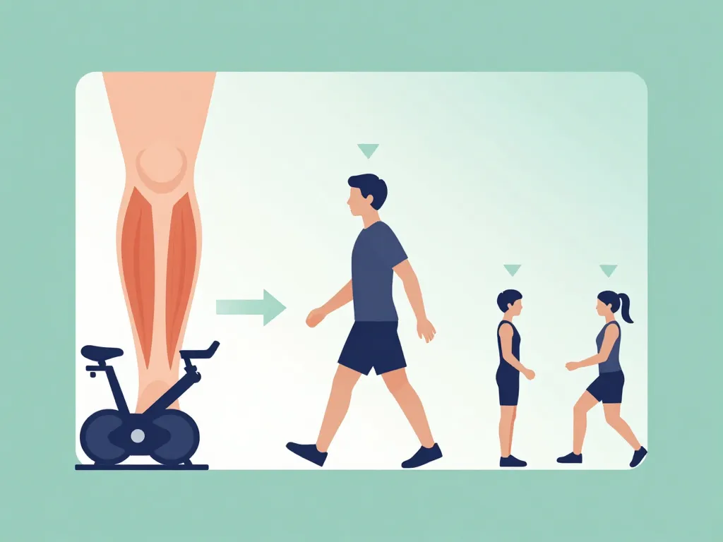 Diagramme exercices pour affiner mollet court