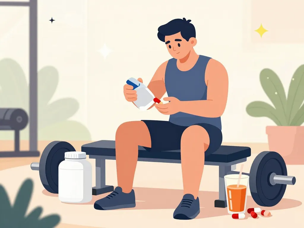 Scène ashwagandha musculation préparation supplément