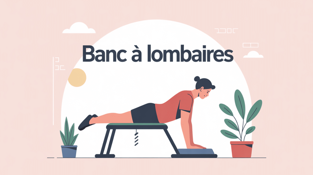 illustration banc à lombaires renforcement du dos posture correcte