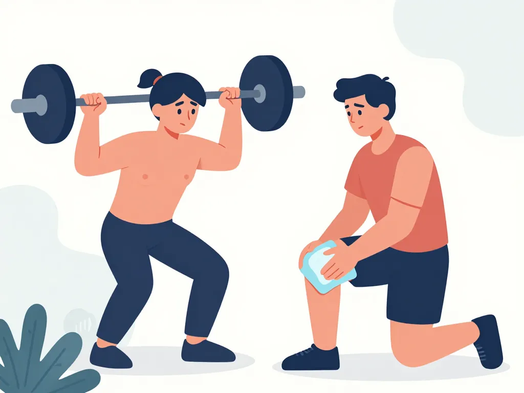 douleur blessure musculation arrêt exercice et application glace