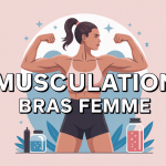 Illustration femme bras musculation femme toniques
