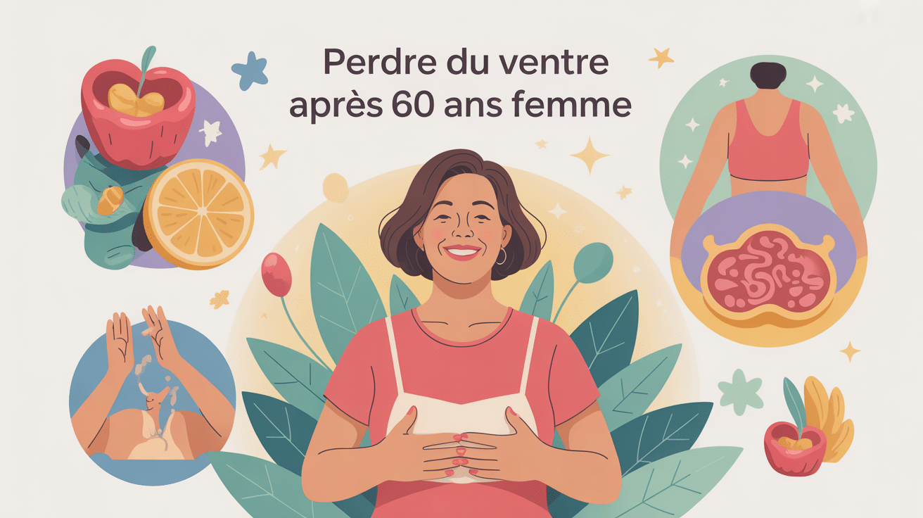 comment perdre du ventre après 60 ans femme illustration bien-être