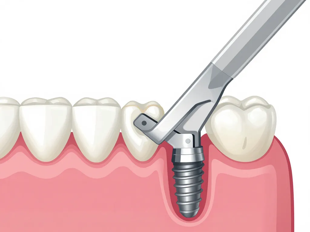 diagramme g blade filament dentaire entre implants