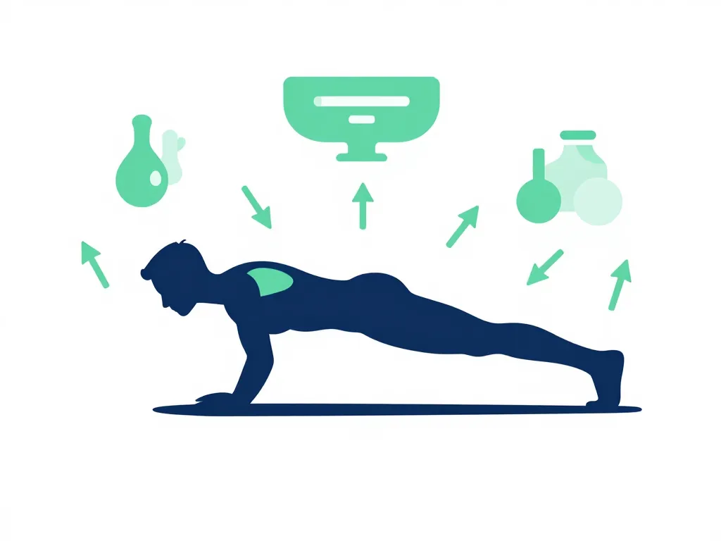 Gainage qui fait maigrir, muscles profonds et symboles de perte de graisse