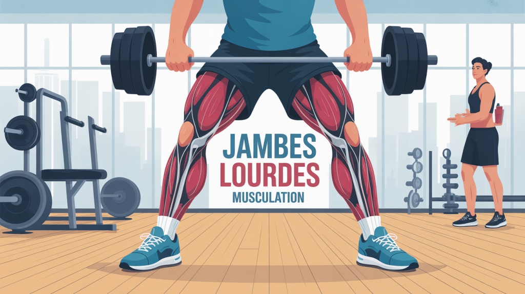 illustration jambes lourdes musculation salle de sport sportif