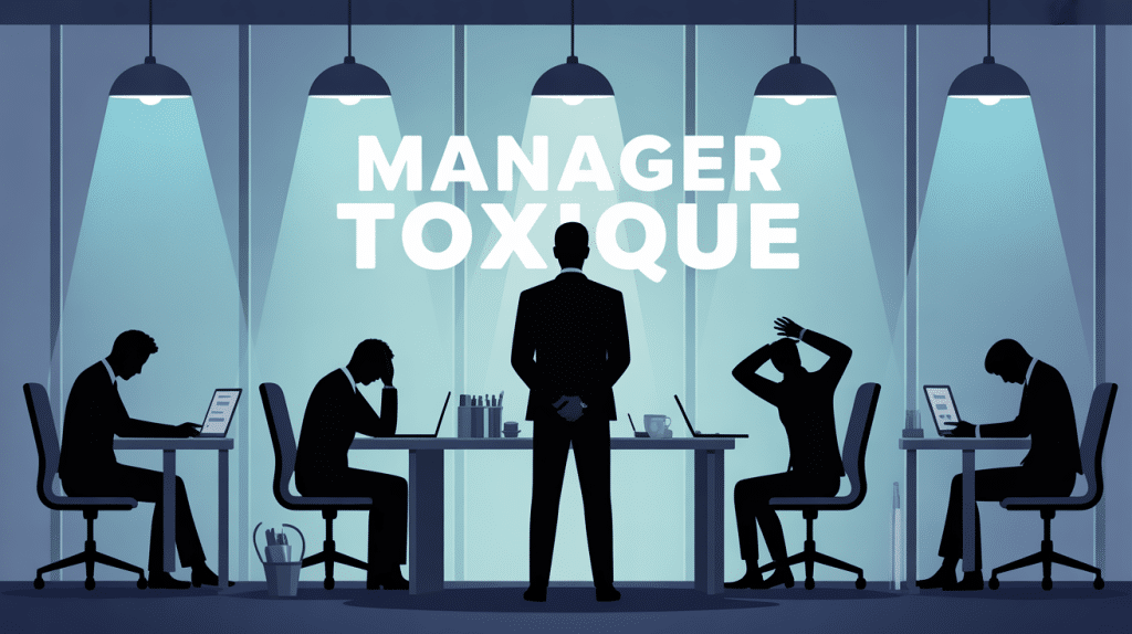 image centrale sur les 15 commandements du manager toxique