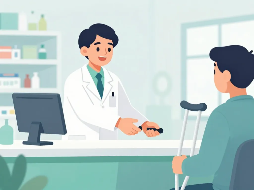 pharmacien louer béquille pharmacie sans ordonnance