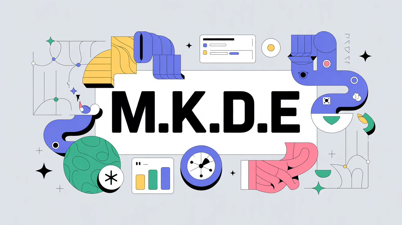 illustration m.k.d.e marketing digital data technique
