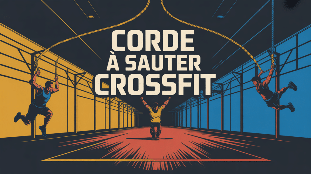 illustration de meilleure corde à sauter crossfit avec athlètes et box