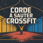 illustration de meilleure corde à sauter crossfit avec athlètes et box