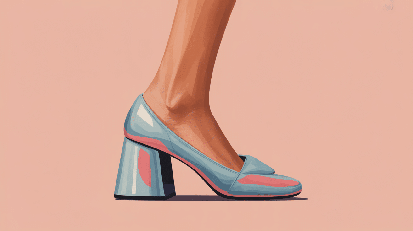 Illustration mollet court jambe compacte moderne