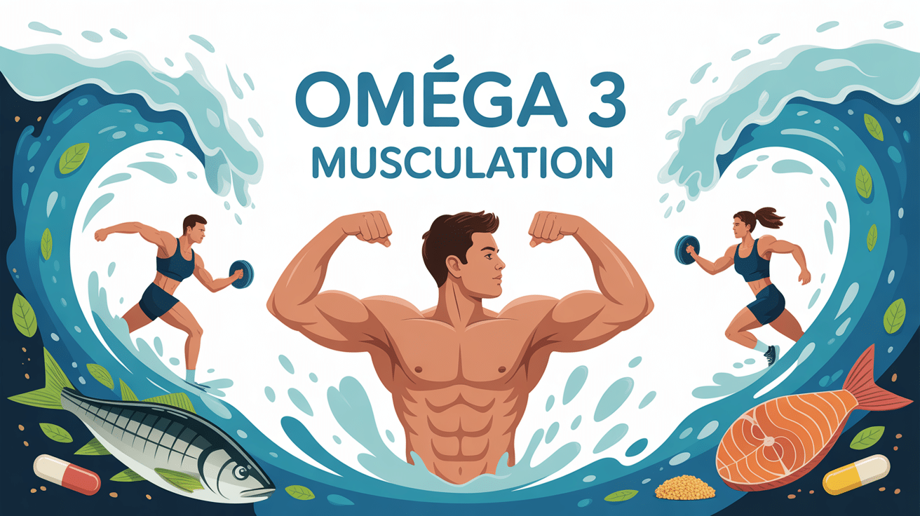 omega 3 musculation illustration bienfaits sportifs