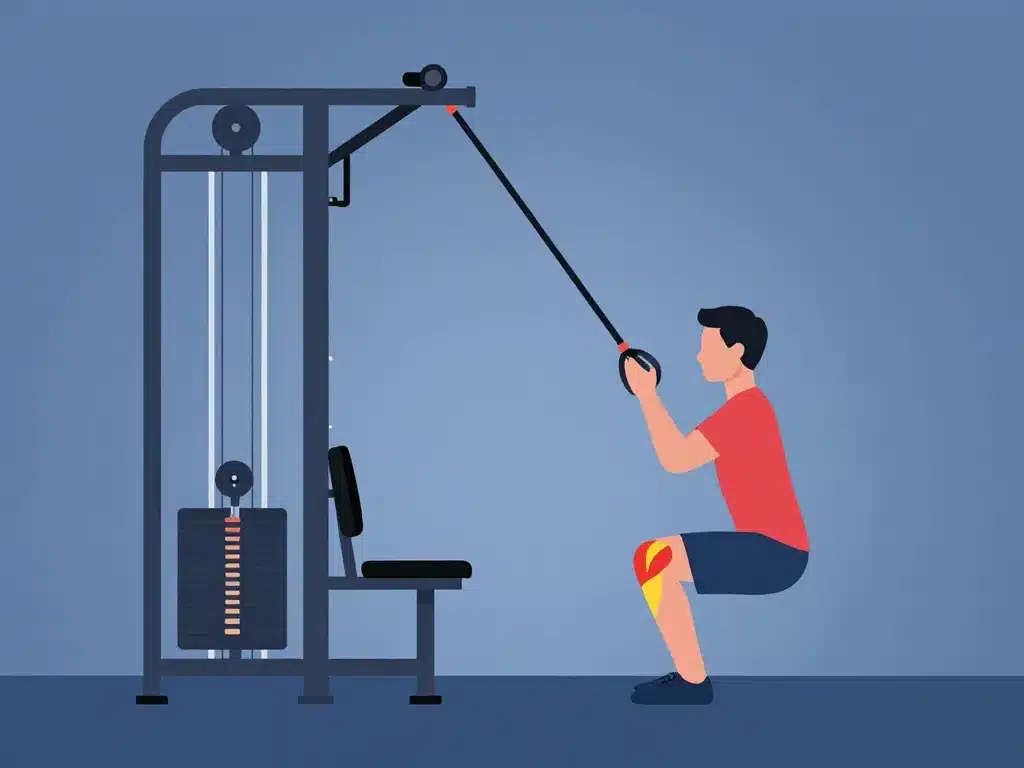 diagramme pendulum squat, quadriceps ciblés