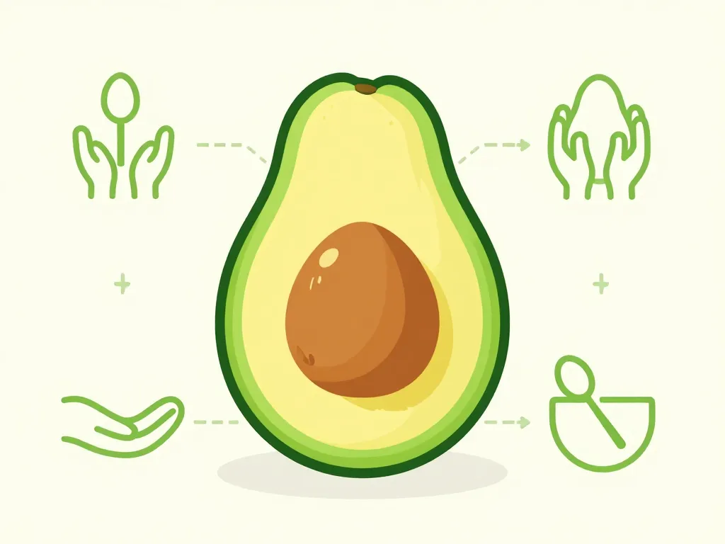 poid avocat décomposition chair noyau peau