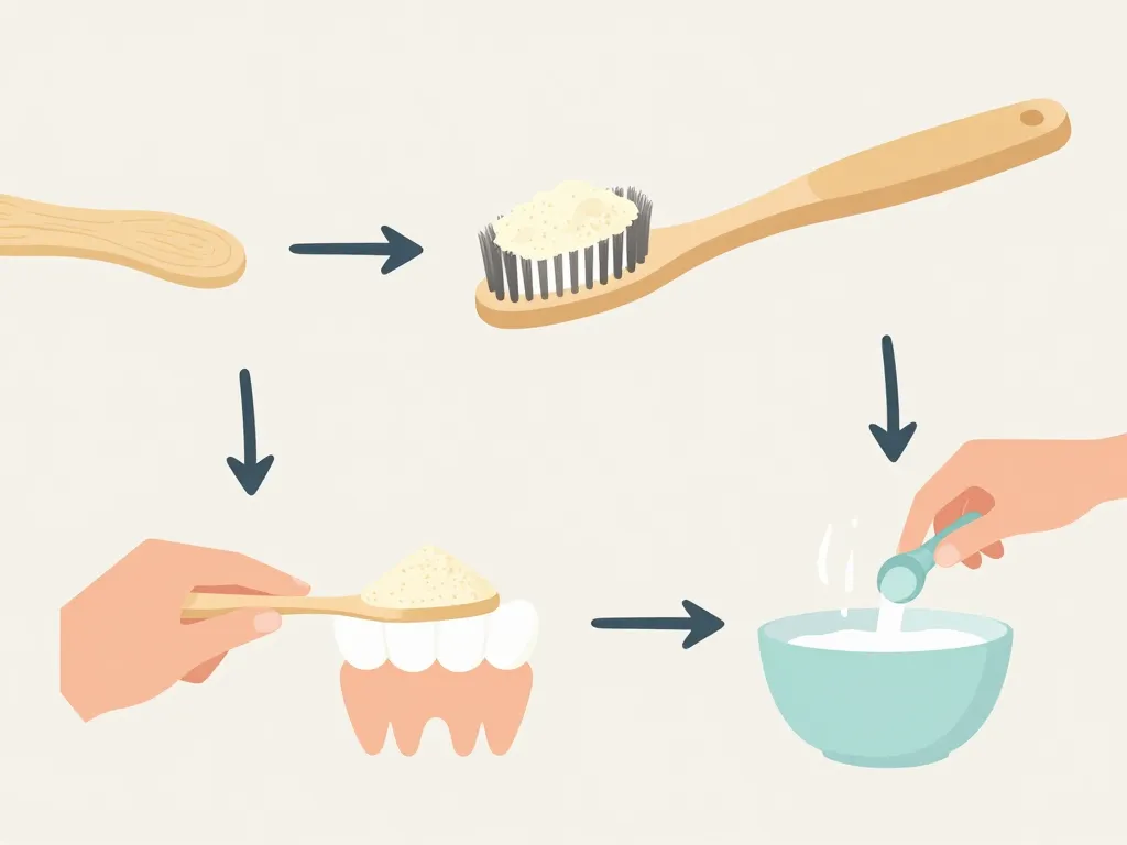 utilisation poudre de siwak avec brosse à dents, étapes brossage