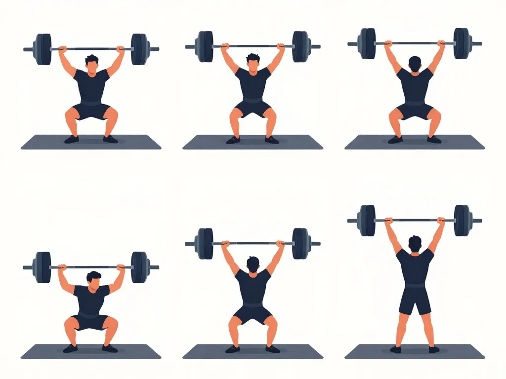 Power snatches illustration technique pas à pas