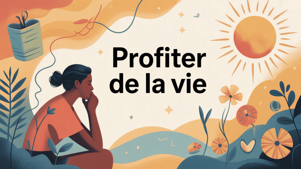 illustration profiter de la vie ambiance bien-être