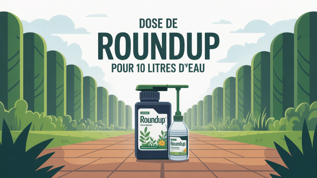 quelle dose de roundup pour 10 litres d'eau pulvérisateur flacon allée