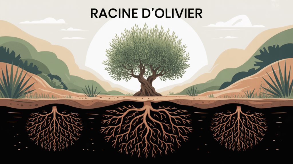racine d olivier mise en valeur sous olivier méditerranéen