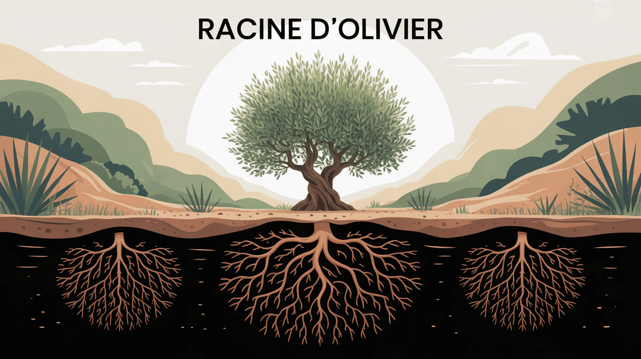 racine d olivier mise en valeur sous olivier méditerranéen