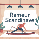 rameur scandinave en salle lumineuse illustration moderne