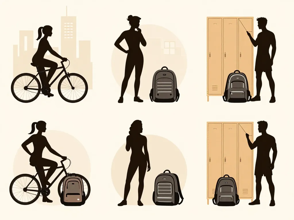 sac a dos pour le sport scène silhouettes choix