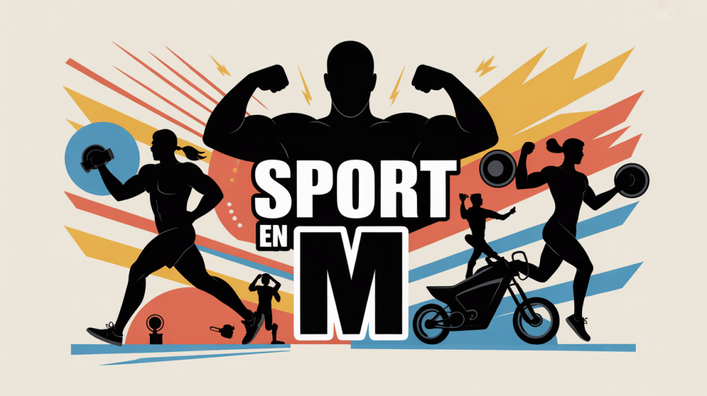 Illustration sport en m plusieurs disciplines silhouettes motivantes