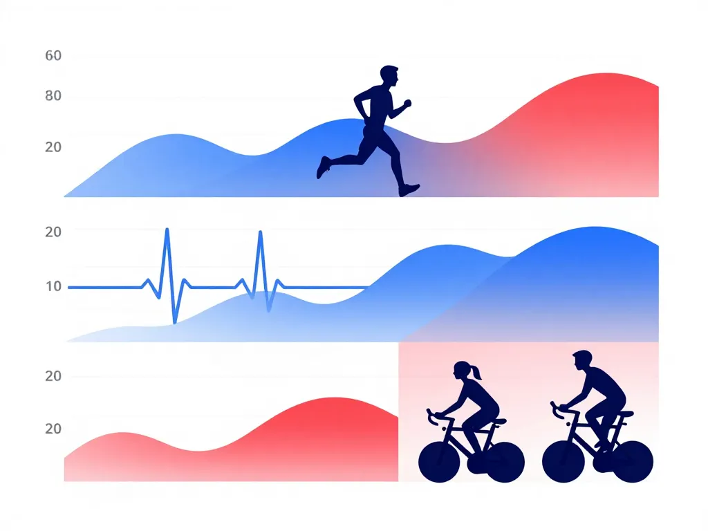 diagramme sport en x cardio blocs intervalles progression
