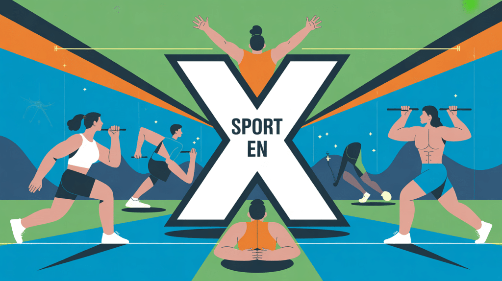 illustration sport en x concept entraînement modulable