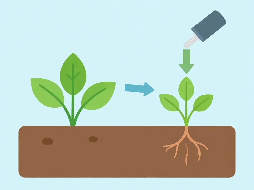 sulfate de cuivre desherbant schéma des effets sur feuilles et racines