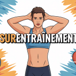 Athlète stylisé surentraînement fatigue récupération