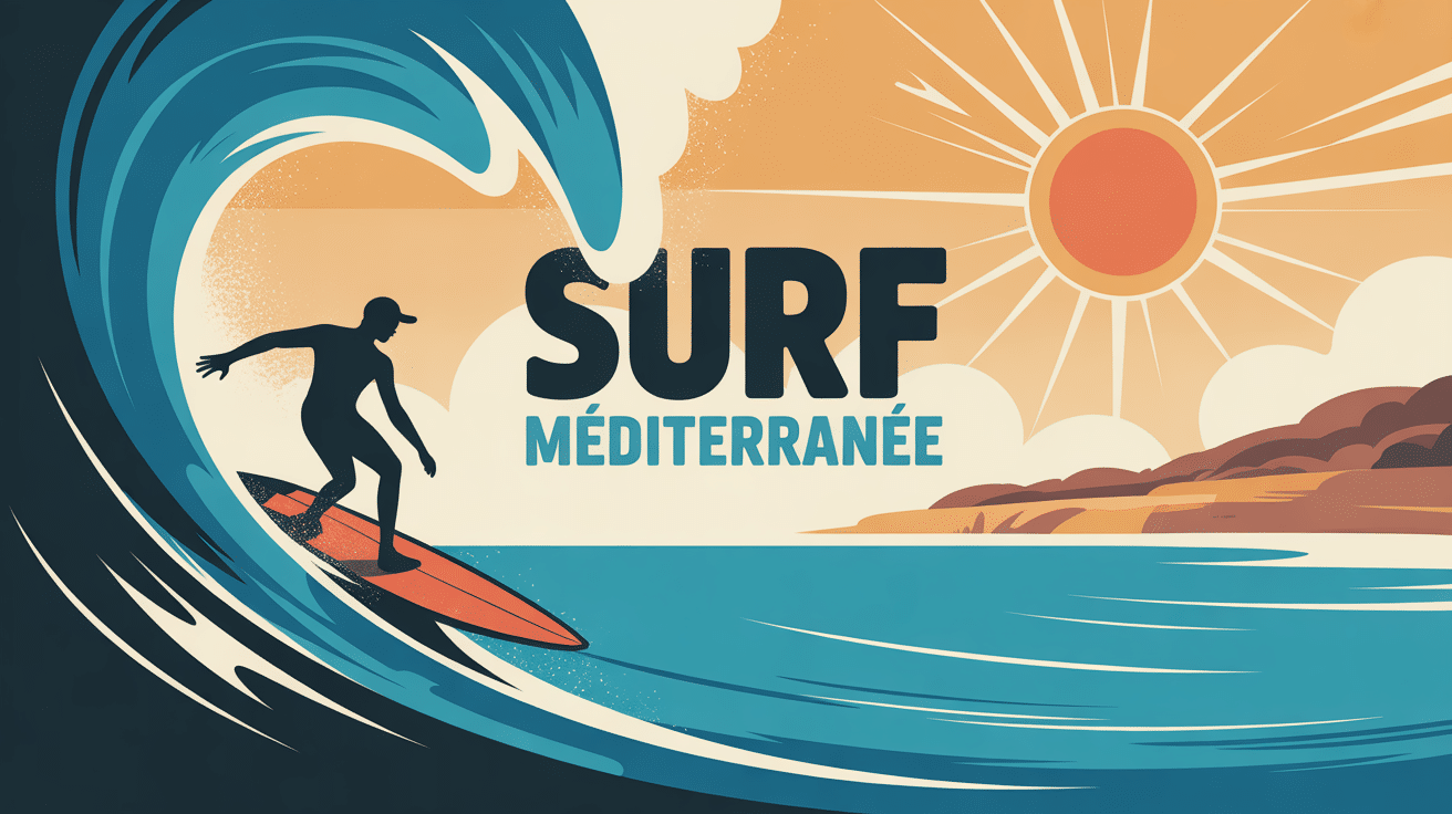 illustration globale surf mediterranee