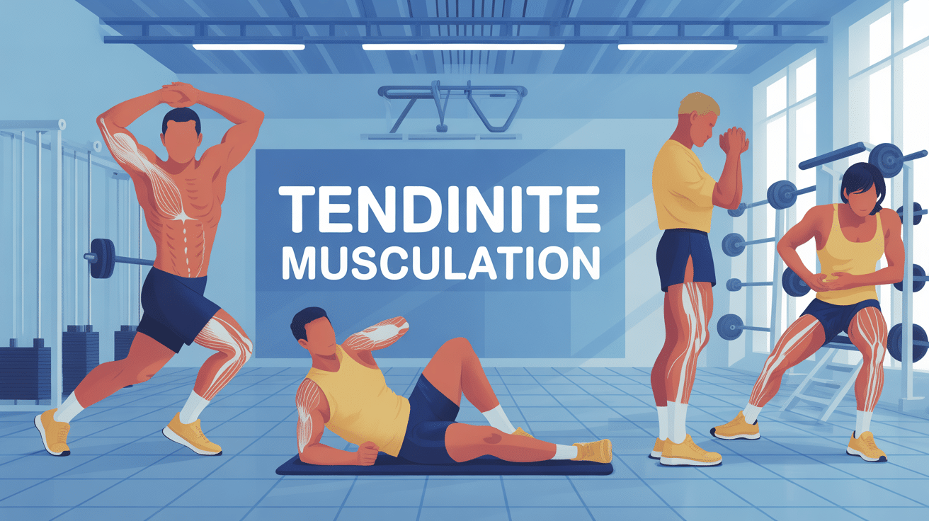 Illustration tendinite musculation prévention et gestion