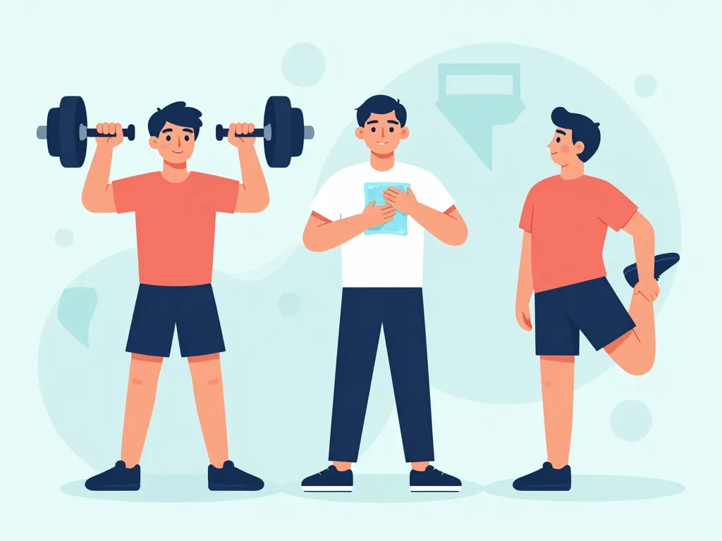 Athlète tendinite musculation soulagement et entraînement