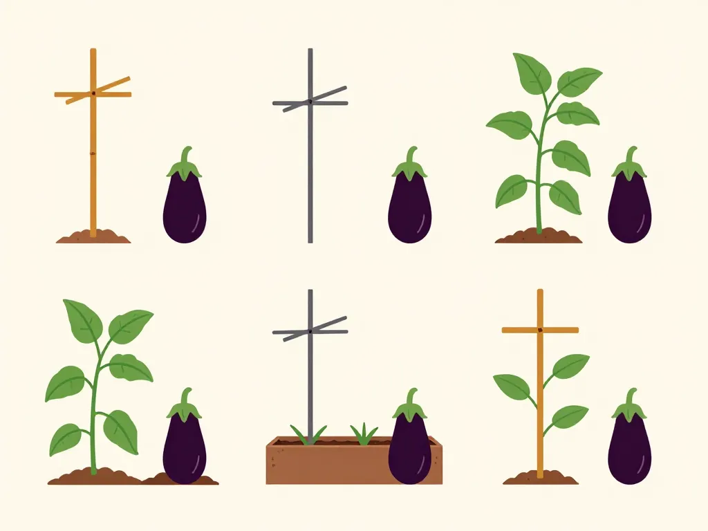 types tuteur aubergines bambou bois metal comparatif