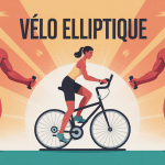 velo elliptique quel muscle travail illustration moderne