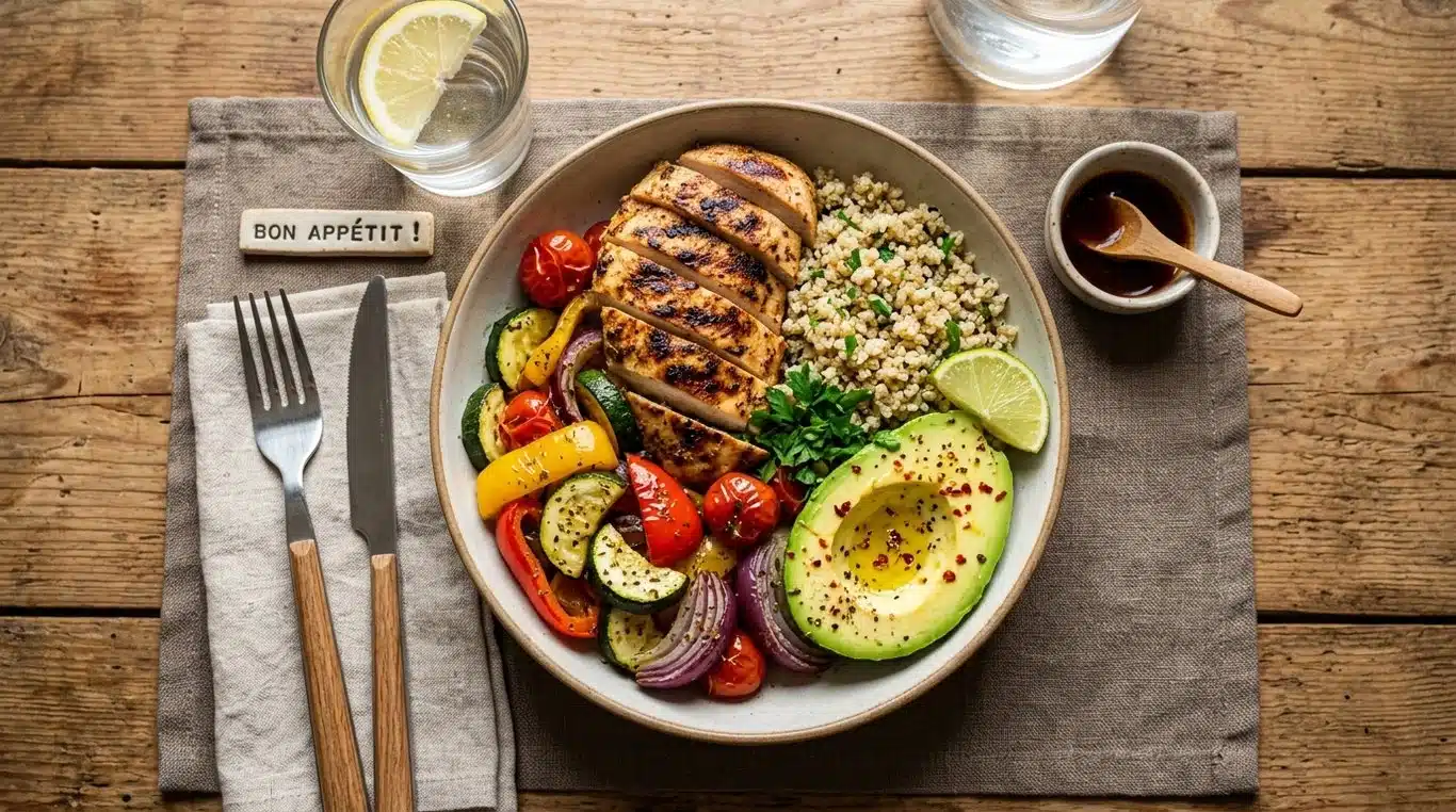 Exemple de repas complet riche en protéines pour la musculation