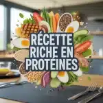 recette riche en proteine musculation assiette colorée