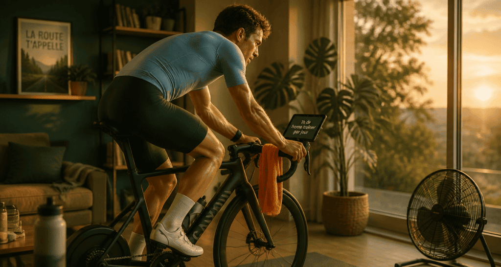 1h de home trainer par jour cycliste salon