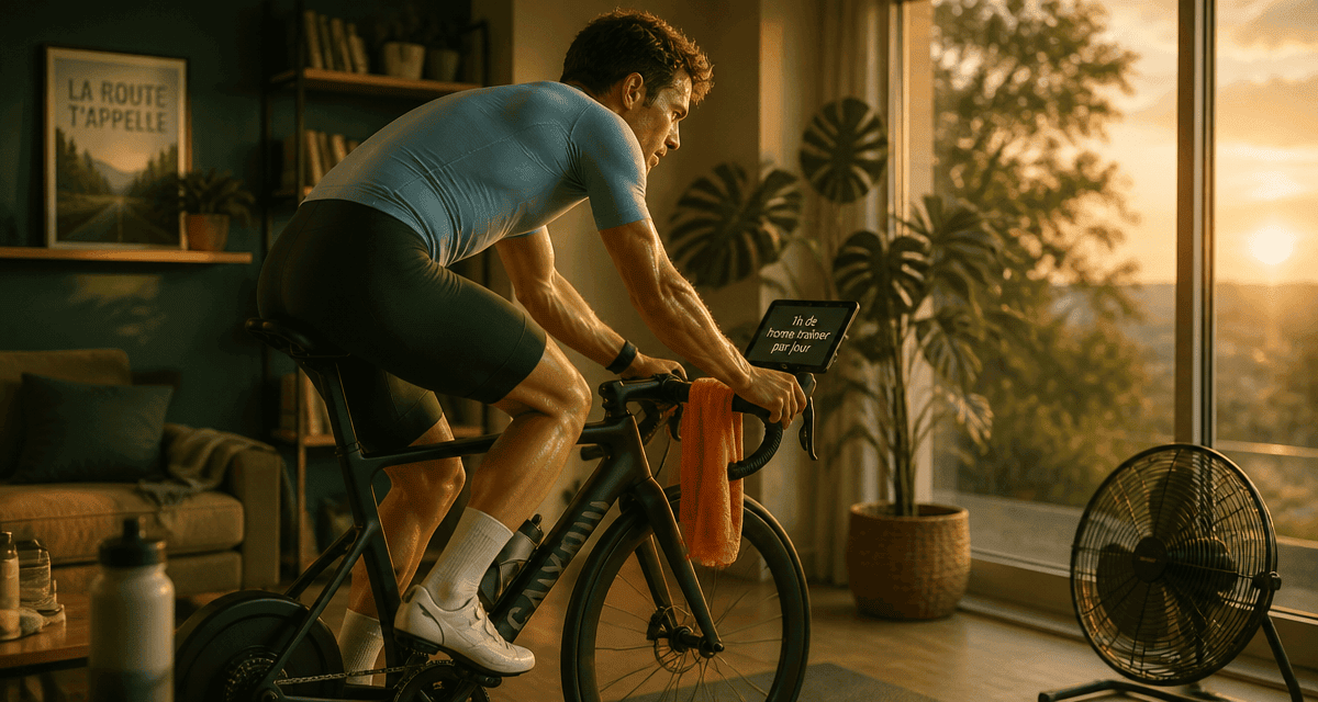 1h de home trainer par jour cycliste salon