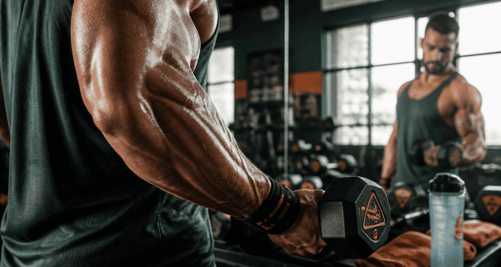 Avoir des gros bras en 1 mois curl haltère musculation