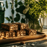 barres de cereales proteinees chocolat amande sur table