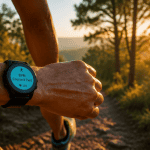 bpm course à pied montre cardio en forêt