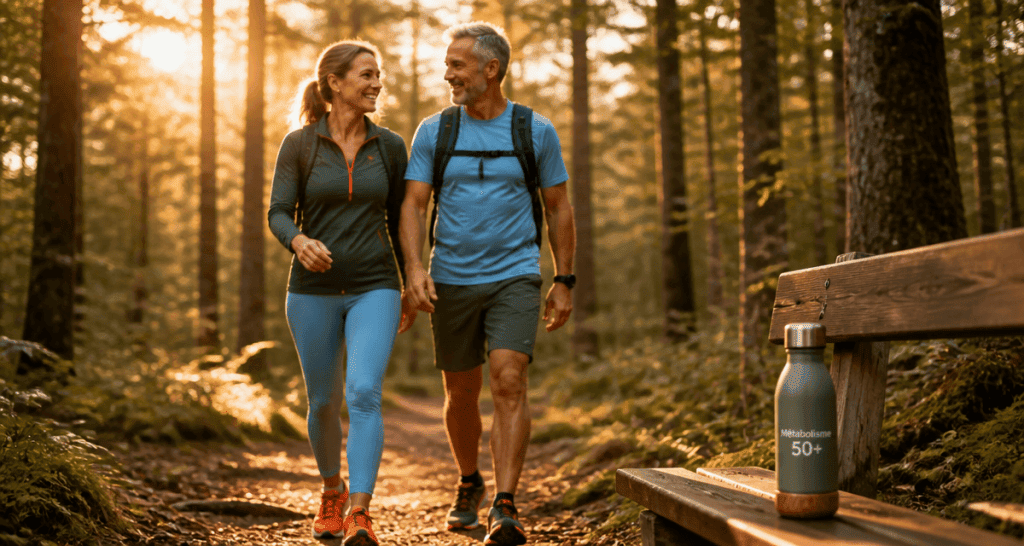 comment augmenter son metabolisme apres 50 ans couple actif marche en foret