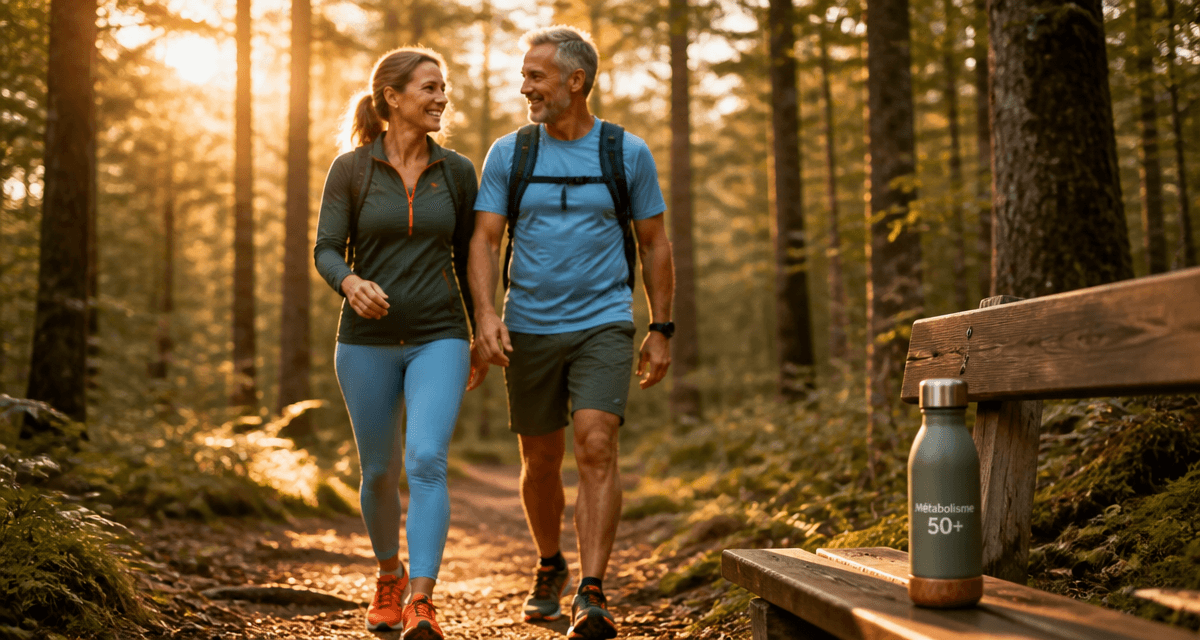comment augmenter son metabolisme apres 50 ans couple actif marche en foret