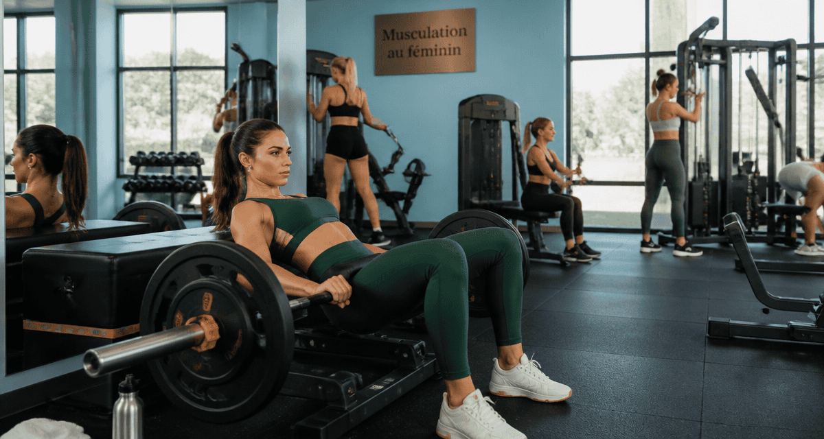 femme salle de sport hip thrust miroir