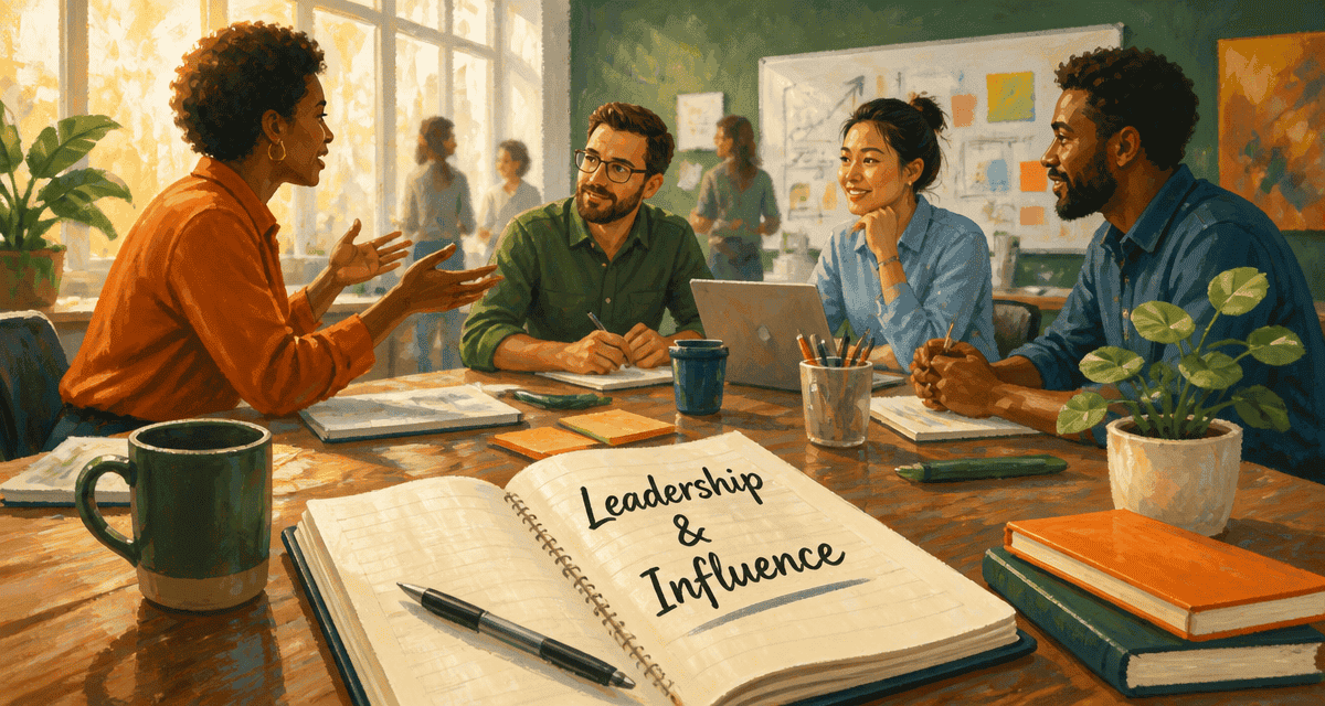 leadership leadership équipe discussion carnet influence