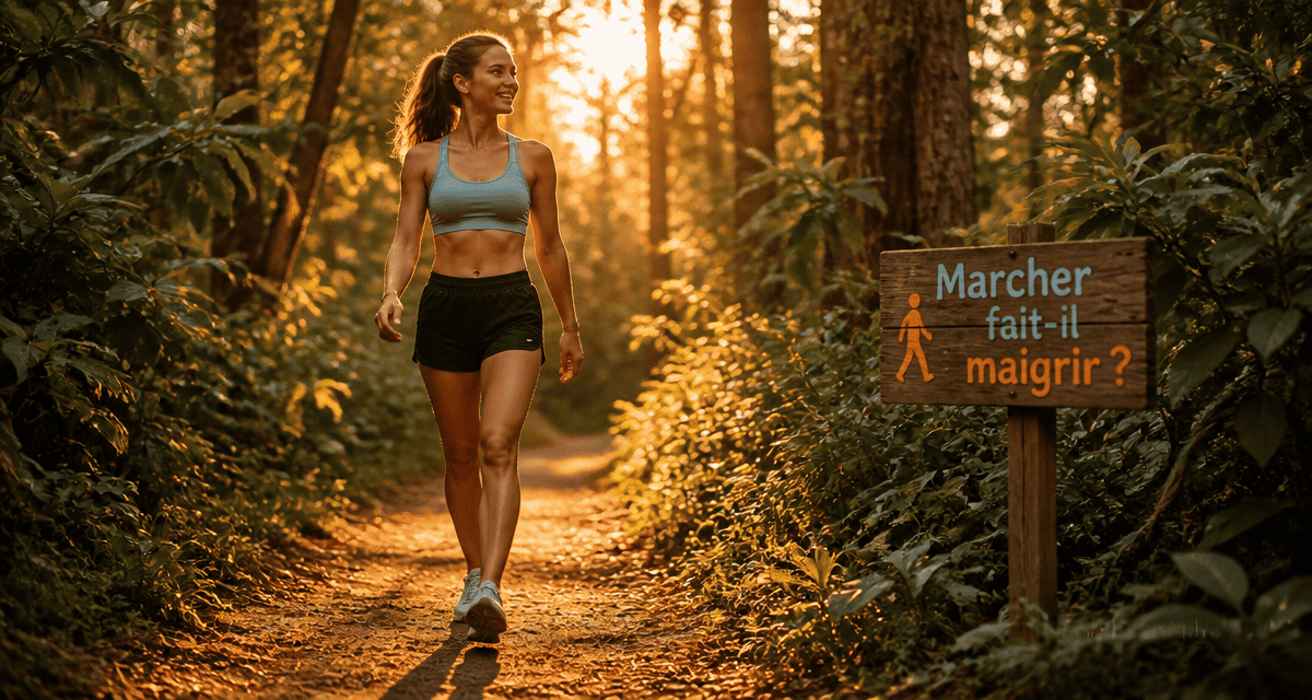 marcher fait il maigrir femme marche forêt
