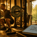 Musculation pour la force squat salle lumineuse